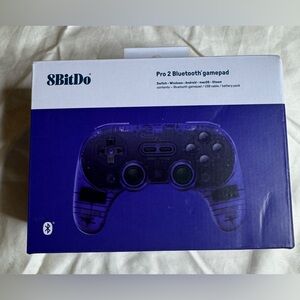 NWT 8BitDo Pro 2 Bluetooth gamepad (translucent purple)